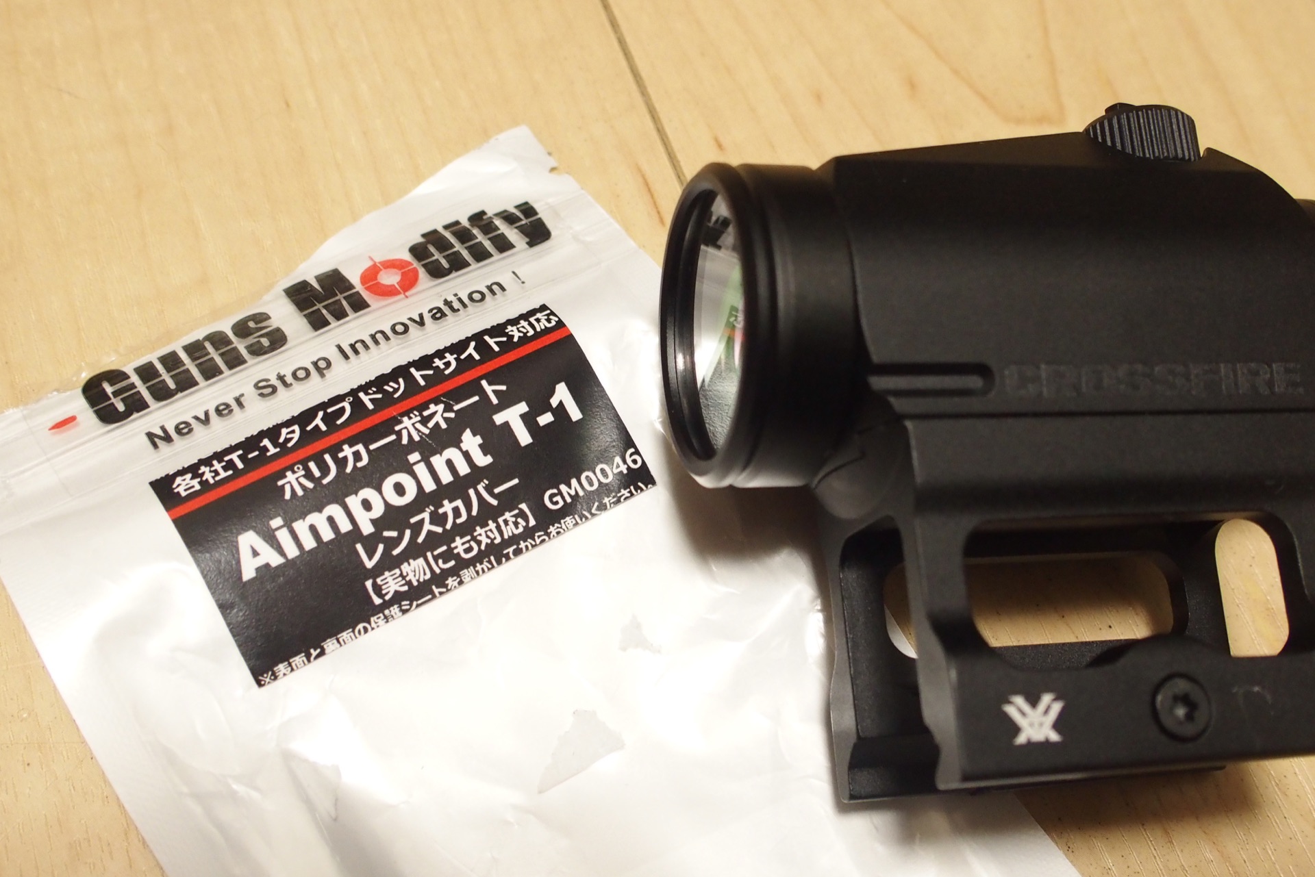 Guns Modify製 Aimpoint T1用レンズカバー 実物対応 をvortex Crossfire Red Dotに付けました エボログ
