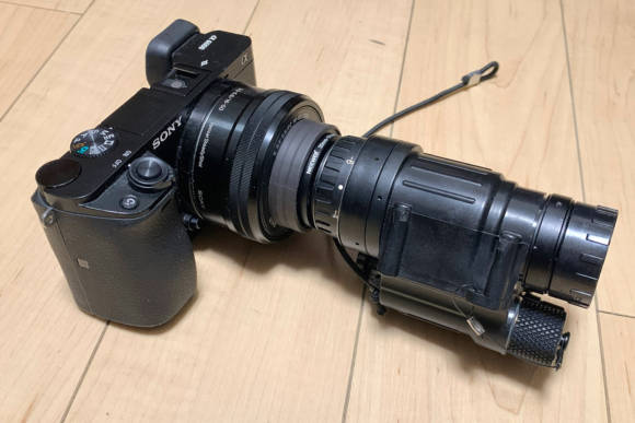 PVS14をミラーレス一眼カメラ(SONY α6000)にマウントしてみた